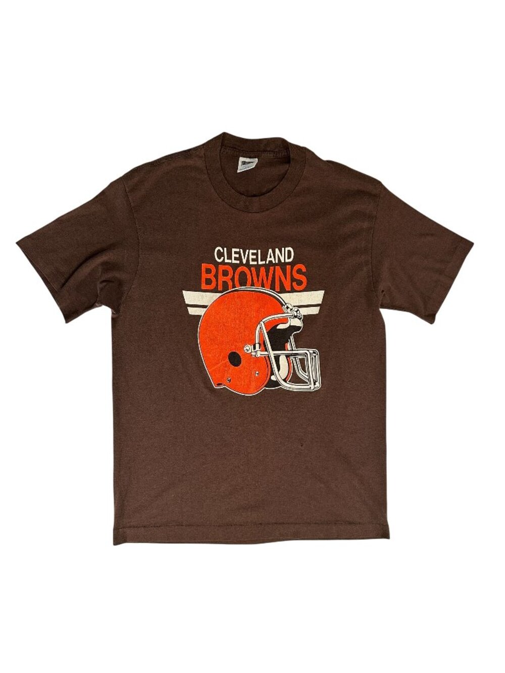 Vintage 80s CLEVELAND BROWNS T Shirt Single Stitch by Trench Mens L Made in USA